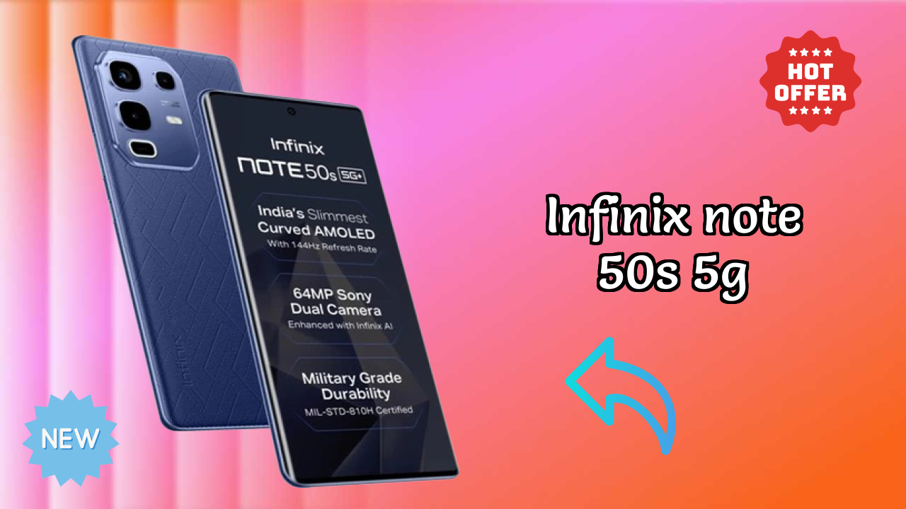 Infinix Note 50s 5G+ डिस्प्ले तकनीक: AMOLED क्वॉलिटी
