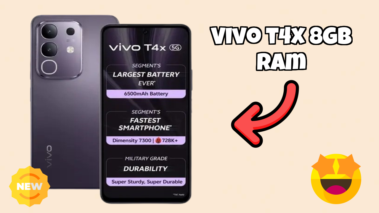 ₹14,499 पर Vivo T4X 8GB RAM - पूरा स्पेसिफिकेशन